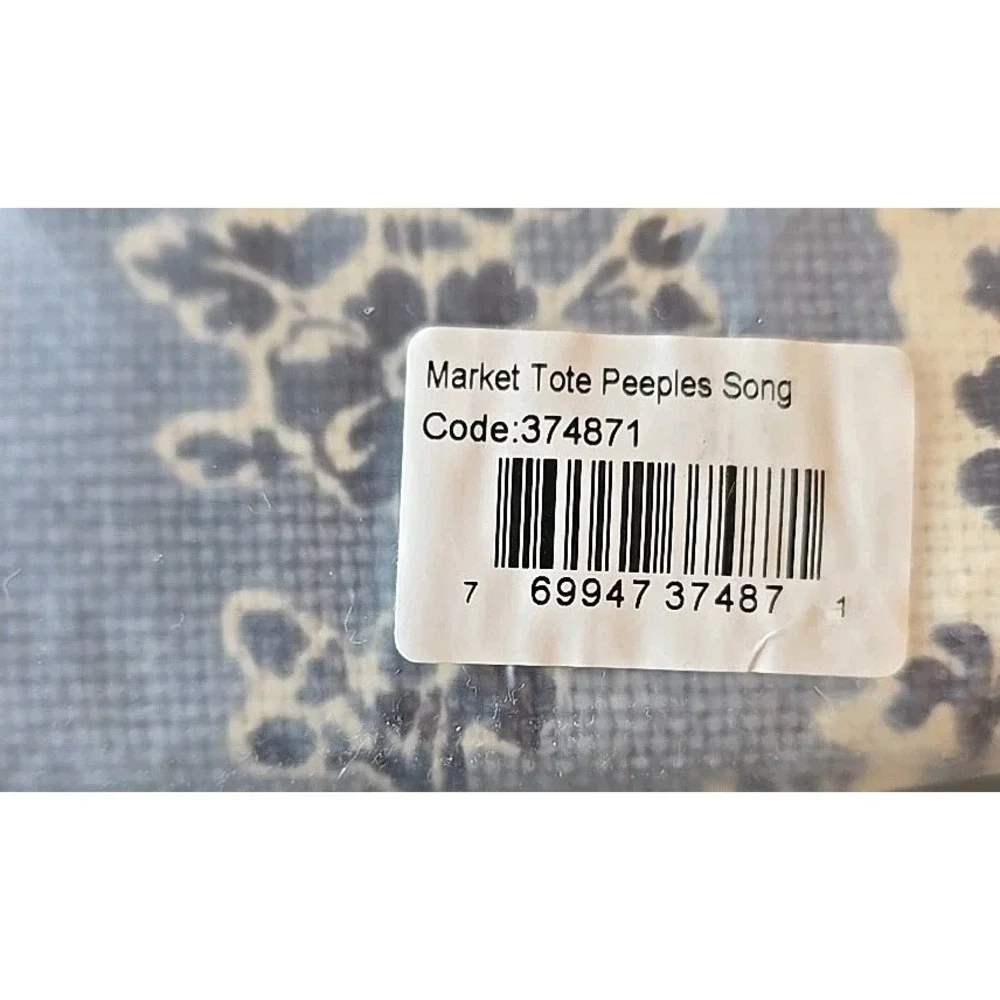 Spartina 449 Market Tote Peeples Song NWT Beachy Boho‎ Blue Floral